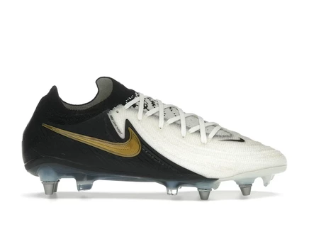 Бутсы Nike Phantom GX II Elite для мягкого грунта, бело-черные/золотистые