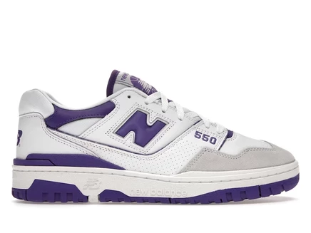 Мужские кроссовки New Balance 550, бело-фиолетовые