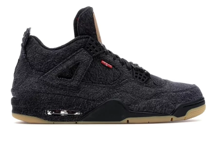 Мужские кроссовки Jordan 4 Retro Levi's, черные