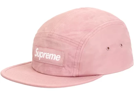 Унисекс кепка Supreme Waxed Ripstop Camp Cap, светло-розовая