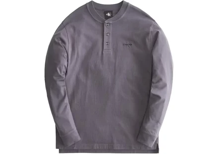 Мужская футболка с длинным рукавом Kith x Calvin Klein Huntington, тёмно-серая