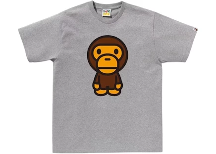 Мужская футболка Bape Big Baby Milo, серая