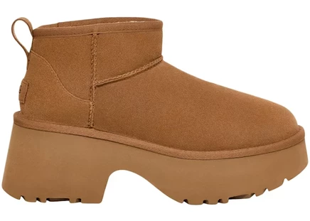 Женские угги UGG Classic Ultra Mini New Heights, каштановые