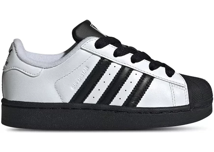 Детские кроссовки Adidas Superstar II, бело-черные