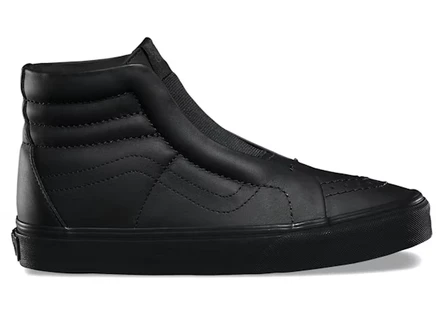 Женские кеды Vans Sk8-Hi Reissue кожаные без шнурков, черные