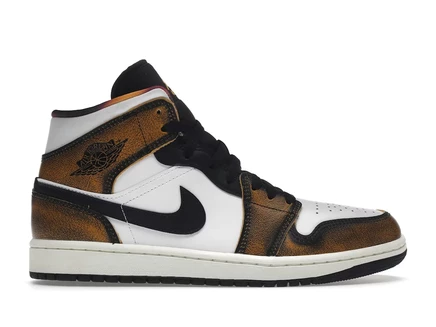 Мужские кроссовки Jordan 1 Mid SE, оранжевые