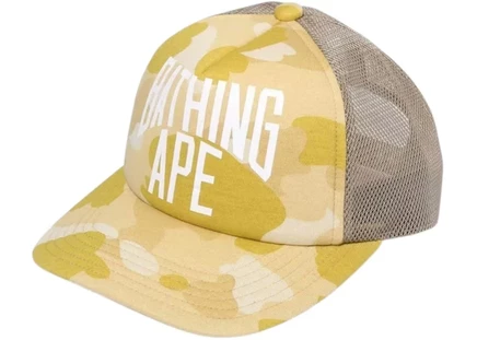 Мужская сетчатая кепка Bape Color Camo NYC Logo, желтая