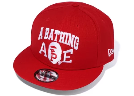 Мужская кепка Bape New Era snapback, красная