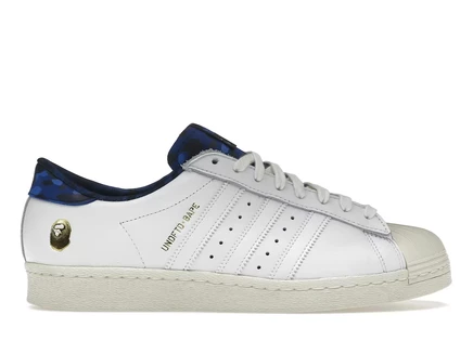 Мужские кроссовки Adidas Superstar 80s Undefeated Bape, белые