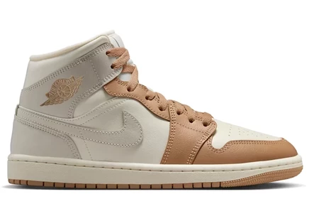 Женские кроссовки Jordan 1 Mid Tan Toe, бежевые