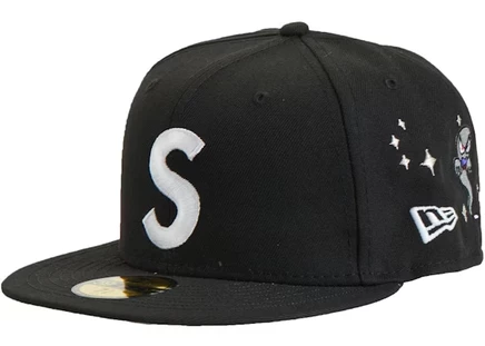 Унисекс кепка Supreme Characters S Logo New Era, черная