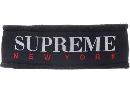 Унисекс флисовая повязка supreme, черная
