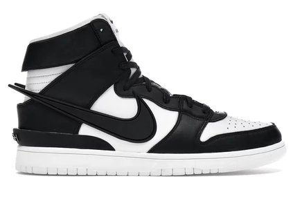 Мужские кроссовки Nike Dunk High AMBUSH, черно-белые