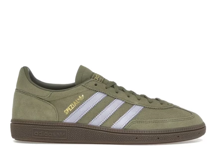 Женские кроссовки Adidas Handball Spezial оливково-фиолетовые