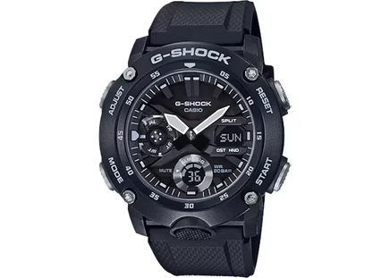 Мужские часы Casio G-Shock GA2000S-1A, кварцевые, 49 мм, смола, черные