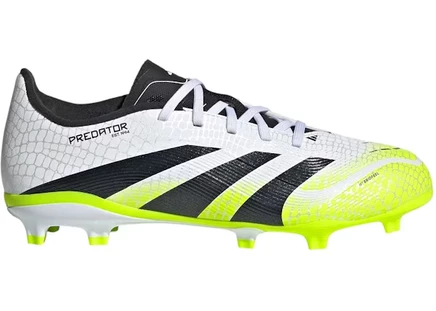 Детские бутсы Adidas Predator League, бело-черно-лимонные