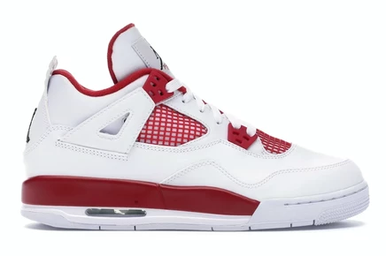 Кроссовки для детей Jordan 4 Retro Alternate 89, бело-черно-красные