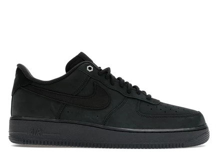 Мужские кроссовки Nike Air Force 1 Low 07 WB Nubuck, черные