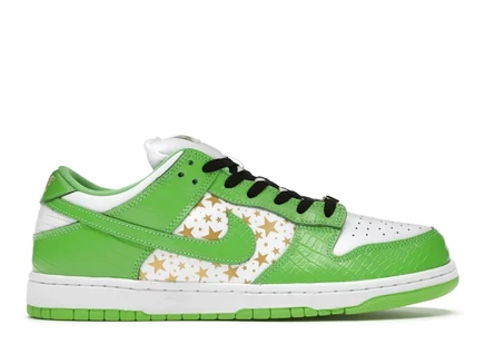 Мужские кроссовки Nike SB Dunk Low Supreme Stars, зелёные