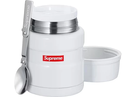 Унисекс термос для еды Supreme Stainless King с ложкой, белый