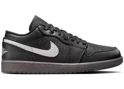 Кроссовки Jordan 1 Low, черно-белые с серым
