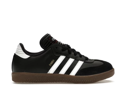 Детские кроссовки Adidas Samba Classic, черно-белые/темно-коричневые