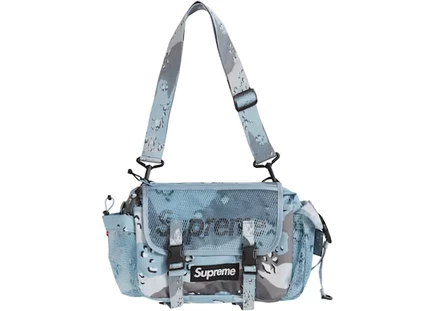 Унисекс поясная сумка Supreme Waist Bag SS20, синий камуфляж