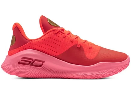 Мужские кроссовки Under Armour Curry 4 Low, красно-розовые
