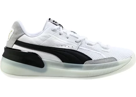 Мужские баскетбольные кроссовки Puma Clyde Hardwood, бело‑черные