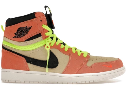 Кроссовки Jordan 1 High Switch Peach, персик/черный