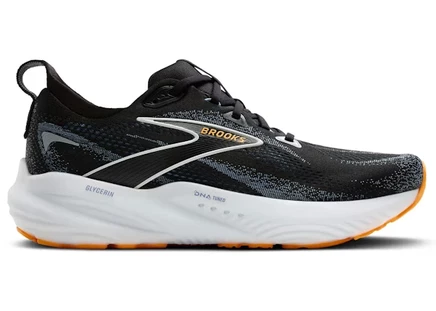 Мужские кроссовки Brooks Glycerin 22, черно-синие с оранжевым