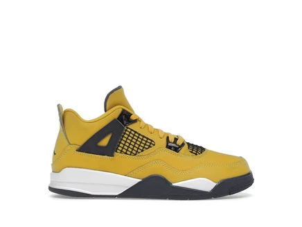 Детские кроссовки Jordan 4 Retro Lightning, желтые