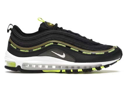 Мужские кроссовки nike air max 97 undefeated, черно-зеленые