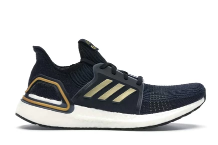 Мужские кроссовки Adidas Ultra Boost 2019, сине-золотые