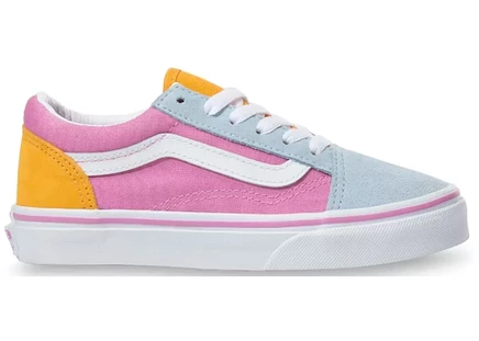 Детские кеды Vans Old Skool Color Block, фуксия/белые