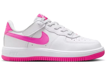 Детские кроссовки Nike Force 1 Low EasyOn, белые с фуксией