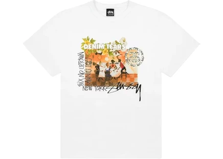 Мужская футболка Denim Tears x Stussy Annie Lee, белая