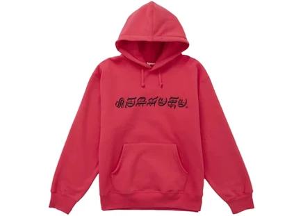 Мужское худи Supreme Blackletter, арбузное