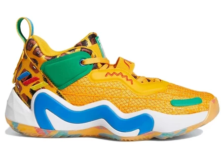 Детские кроссовки Adidas D.O.N. #3 LEGO Yellow, черно-зеленые