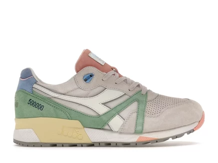 Мужские кроссовки Diadora N9000 Lire, серо-бело-зеленые