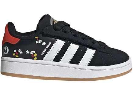 Детские кроссовки Adidas Campus 00s Disney с LED-подсветкой, черно-бело-красные