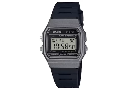Мужские часы Casio F-91WM-1B, корпус 38 мм из смолы, с цифровым дисплеем