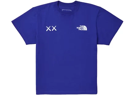 Мужская футболка KAWS x The North Face, синяя