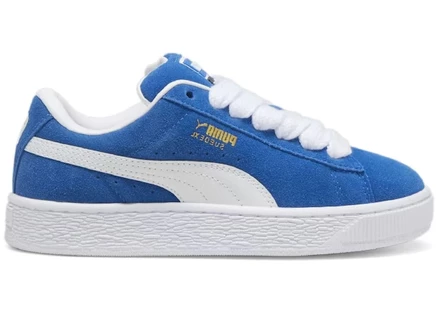 Детские кроссовки puma suede xl, сине-белые