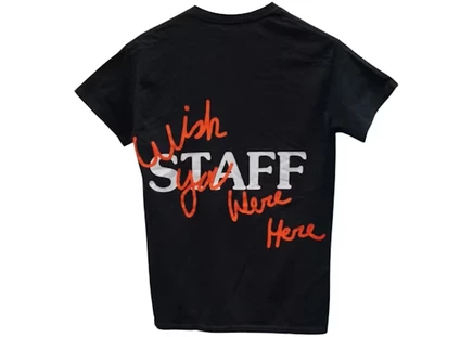 Мужская футболка Travis Scott Wish You Were Here Staff, черная