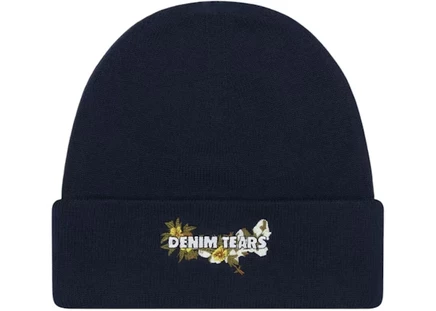 Мужская шапка Denim Tears Floral Beanie, синяя