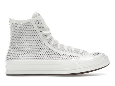Мужские кроссовки Converse Chuck 70 Hi Swarovski, белые