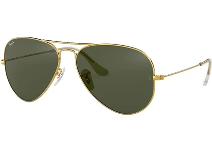 Мужские солнцезащитные Ray-Ban Aviator, позолоченные/зеленые