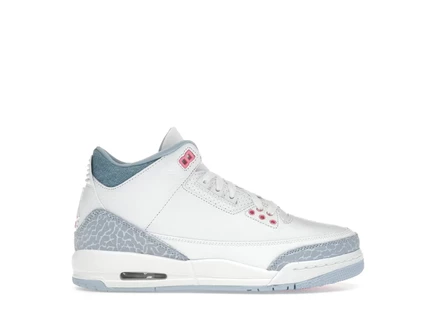 Детские кроссовки Jordan 3 Retro, бело-кобальтовые