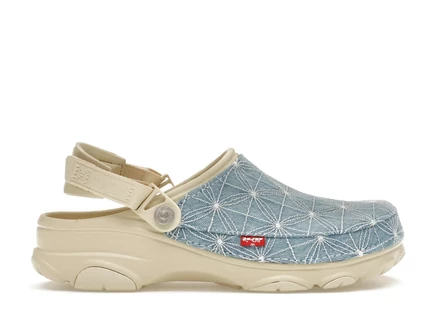 Crocs Classic All-Terrain Clog Levi's Sashiko Light Wash bone/blue